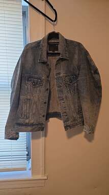 R13 Drop Neck Trucker Denim Jacket Size S